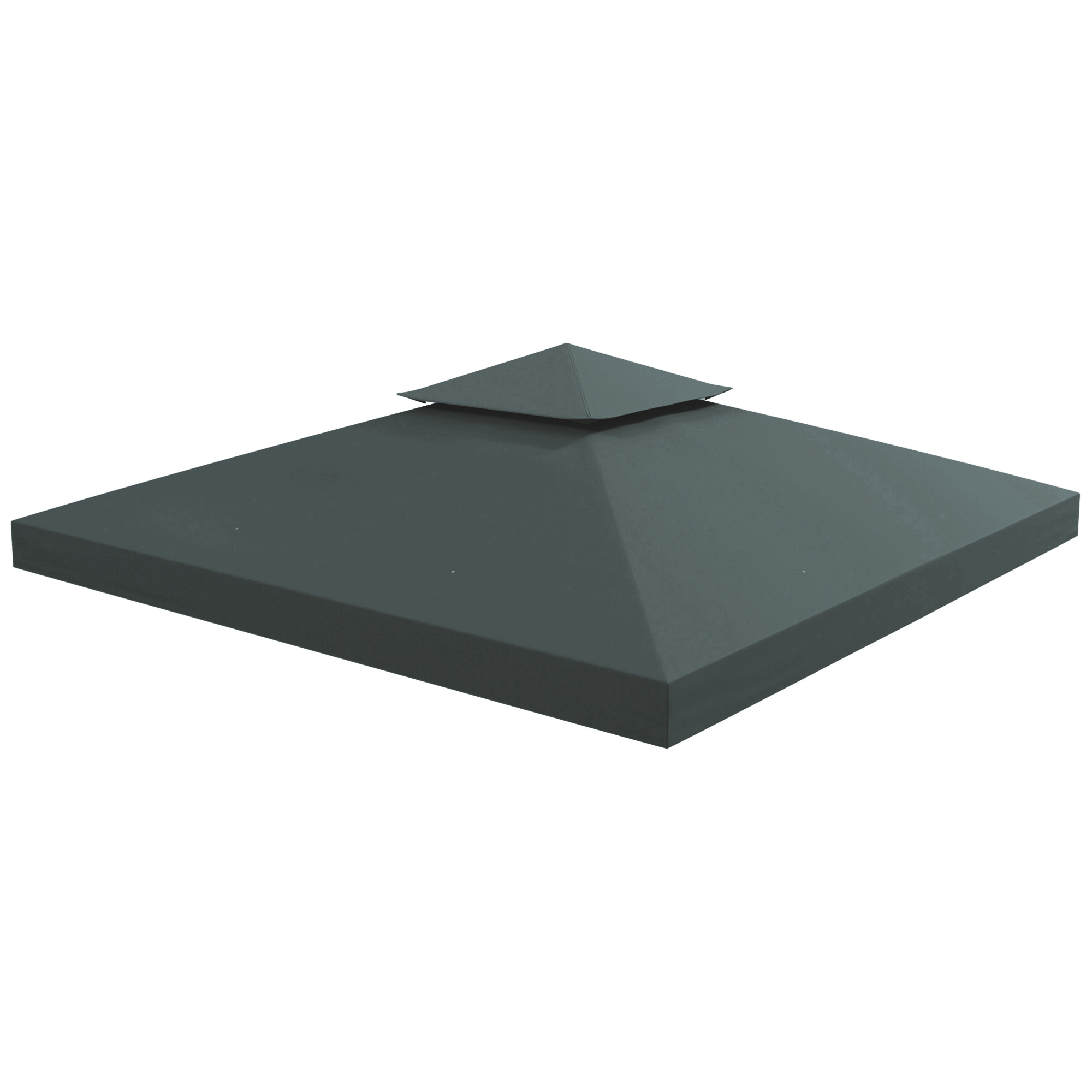 Ersatzdach für Pavillon 3x3m wasserabweisend Pavillondach für Metallpavillon Pavillon Ersatzdach Gartenpavillon Partyzelt Gartenzelt Polyester Kohlegrau