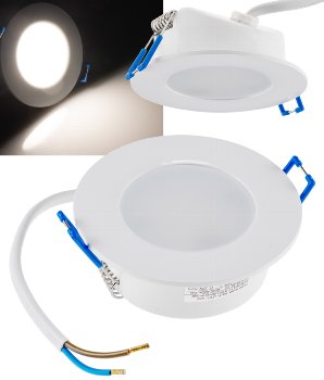 LED-Einbauleuchte "Flat-30 FR-R" 4200K - Ø85x30mm, 5W, 500lm, IP44, rund, weiß LED-Einbauleuchte "Flat-30 FR-R" 4200K - Ø85x30mm, 5W, 500lm, IP44, rund, weiß