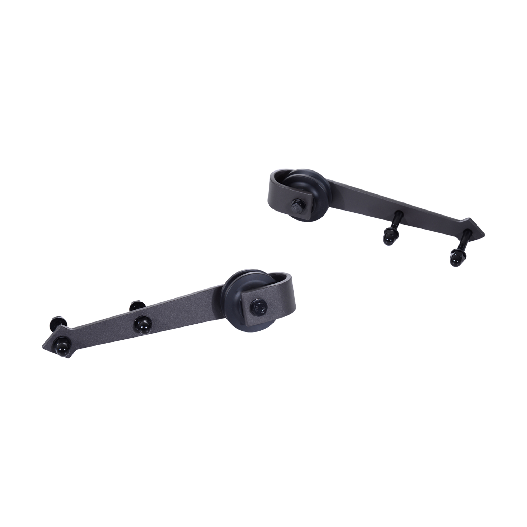 Gleitschienen-Bausatz für Schiebetüren, Metall, 2 m, max. 100 kg Belastbarkeit, Braun