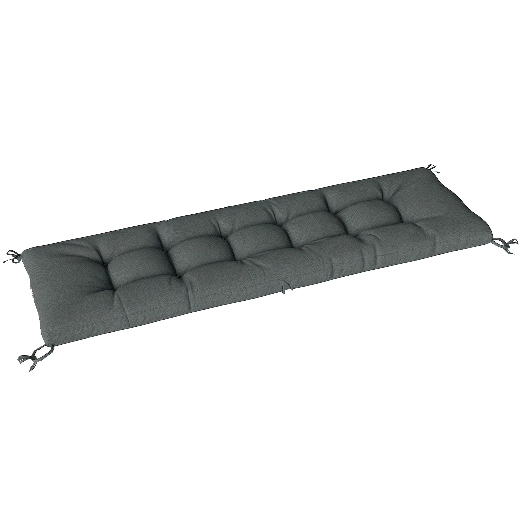 Palettenkissen Abnehmbar Sitzkissen mit Befestigungsbändern Palettenpolster für die meisten Liegen 198x65x13cm Dunkelgrau