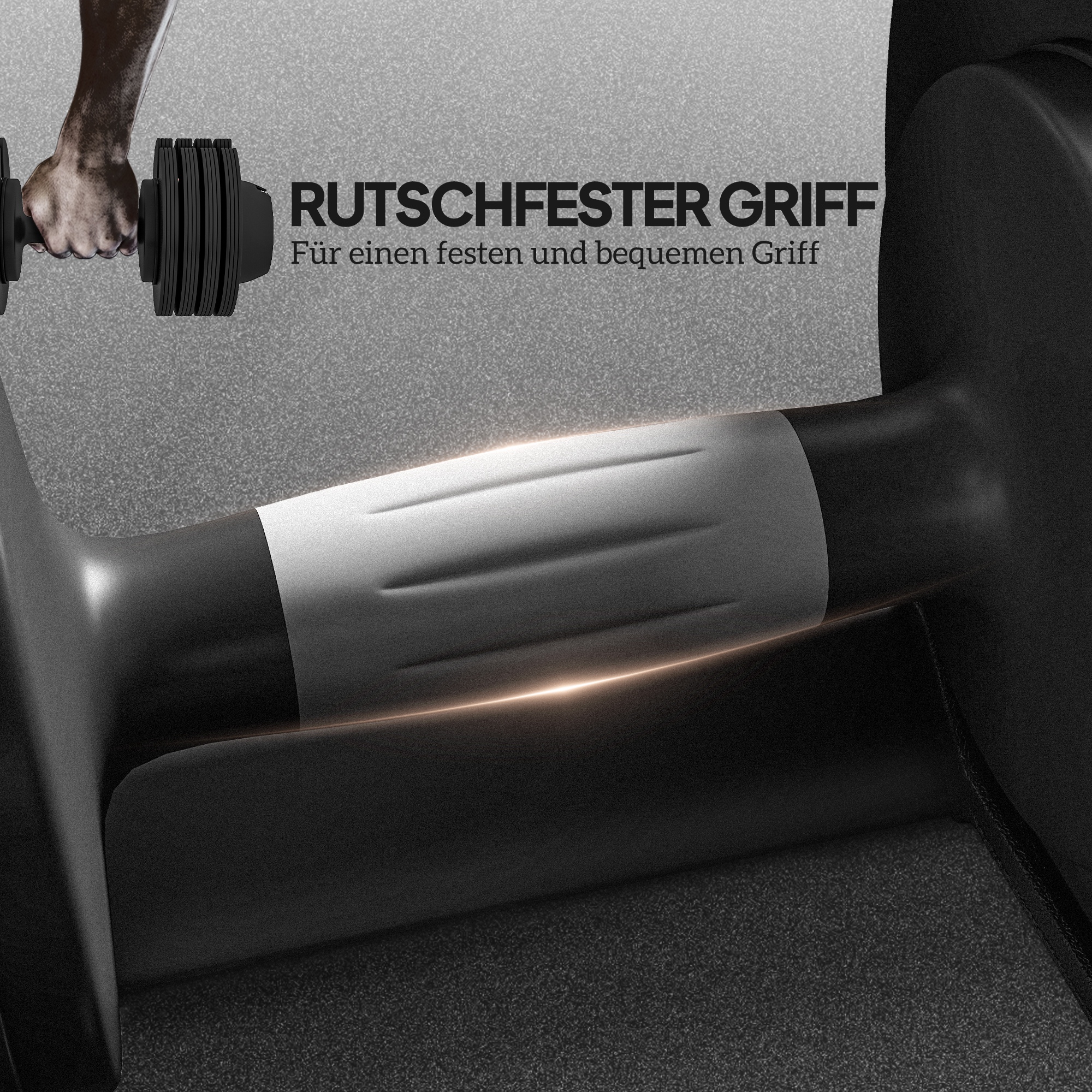 Verstellbare Einzel-Hantel, 6/11/16/20 kg Kurzhantel mit Ablagefach, mit rutschfesten Griffen, Schwarz