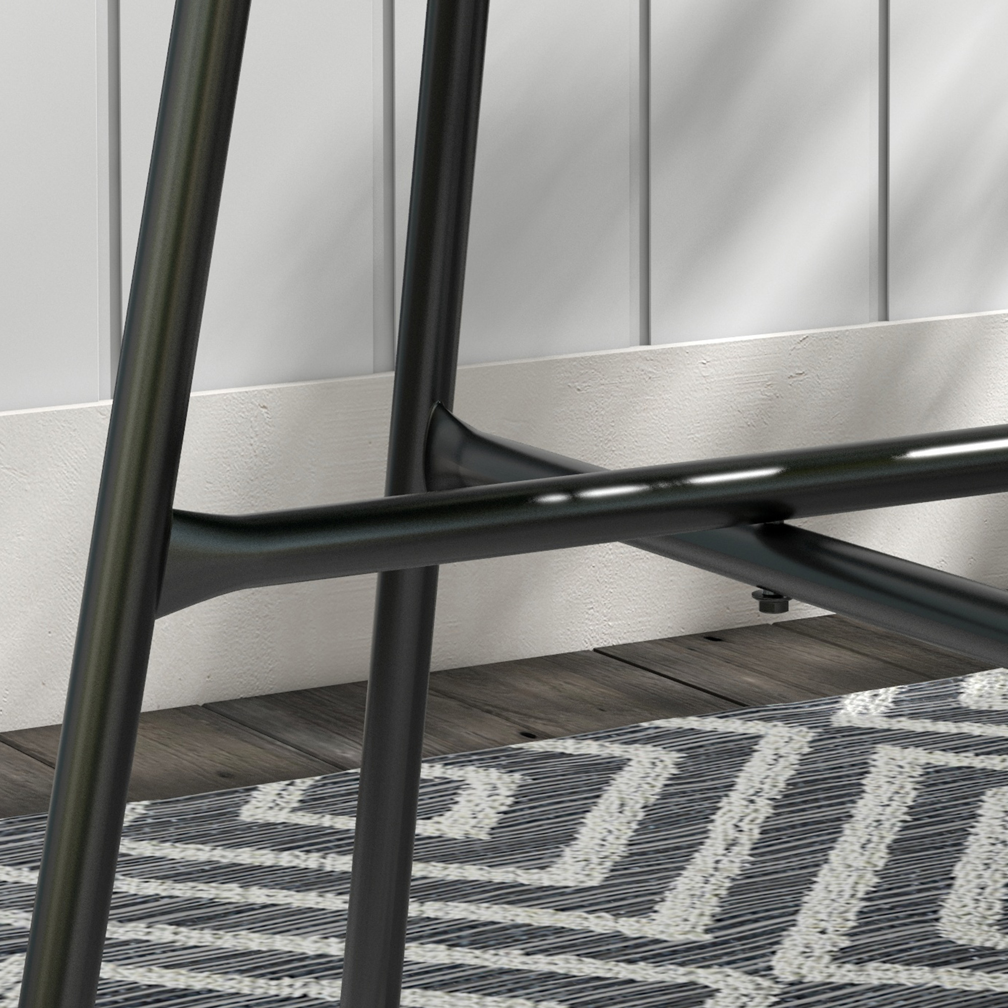 Gartentisch Boho-Stil Outdoor Beistelltisch, PE-Rattan, gehärtetes Glas, wetterbeständig, 50 cm x 50 cm x 50 cm, Grau