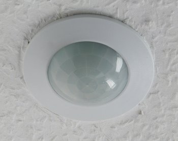 Decken-Einbau-Bewegungsmelder 360°, PIR, LED geeignet, 6m Detektion, weiß
