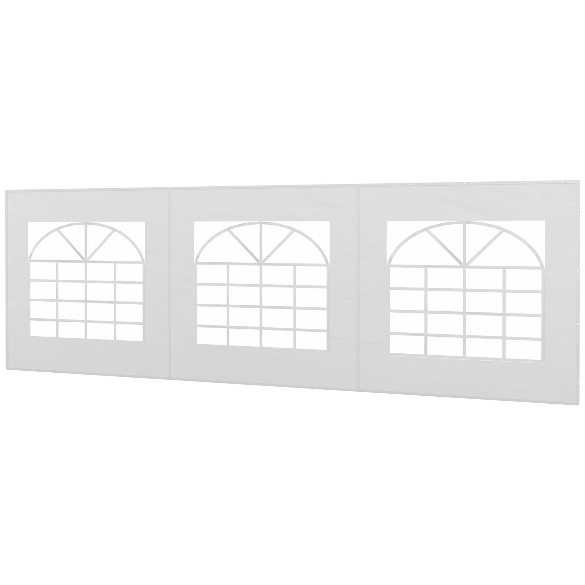 Ersatzwand für Bierzelt oder Pavillon, wasserdicht, einfache Montage, 6 x 2 m, Weiß
