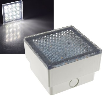 LED Pflasterstein "BRIKX 10" neutralweiß - 10x10x7cm, 130lm, IP67, 230V LED Pflasterstein "BRIKX 10" neutralweiß - 10x10x7cm, 130lm, IP67, 230V