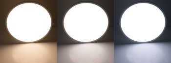 LED Deckenleuchte "Santano FR-30 CCT" / IP54, Ø 30cm, 18W, CCT 3000-6000k