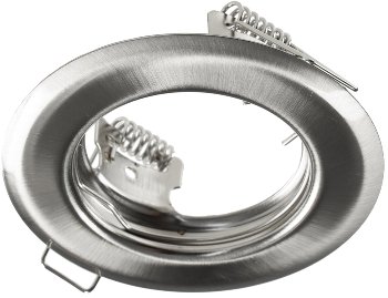 Decken-Einbaustrahler "SR80" chrom-matt, starr, Ø80mm, für 50mm Lampen