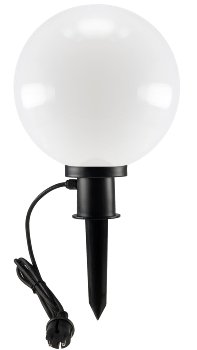 Garten Kugelleuchte Erdspieß "CT-GL20cm" / IP44, 230V, 1,5m Kabel, E27 Fassung