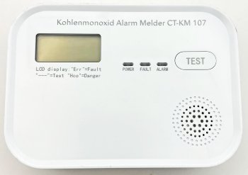 Kohlenmonoxid Melder "CT-KM 107", EN 50291 zertifiziert