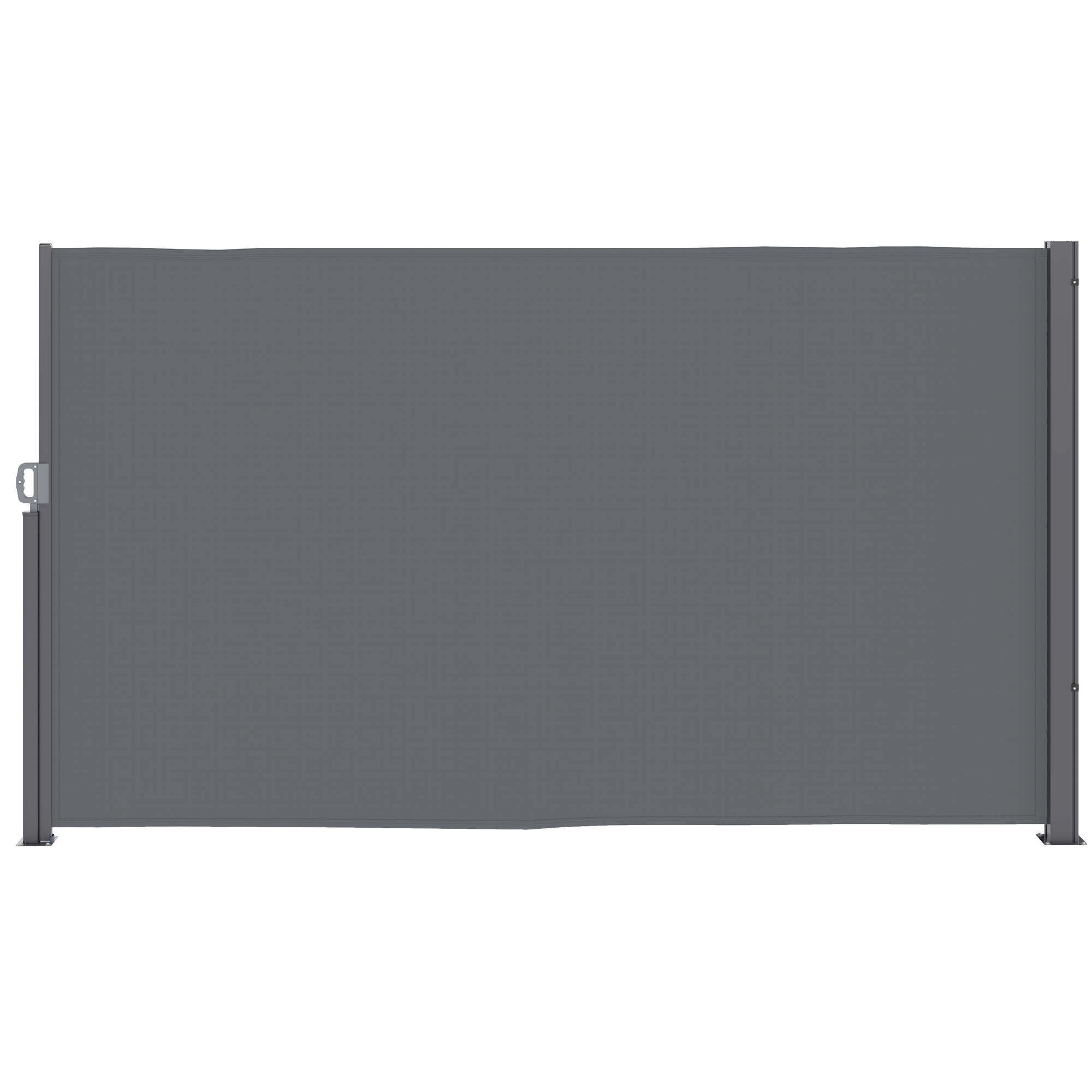 Seitenmarkise ausziehbar blickdicht Sichtschutz mit Wandhalterung  Beschichtung 300x180cm Dunkelgrau