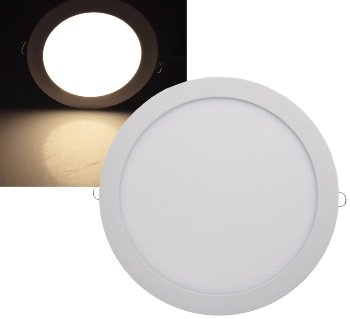 LED Licht-Panel "QCP-30R", Ø 30cm - 230V, 24W, 2151 Lumen, 2900K / warmweiß LED Licht-Panel "QCP-30R", Ø 30cm - 230V, 24W, 2151 Lumen, 2900K / warmweiß