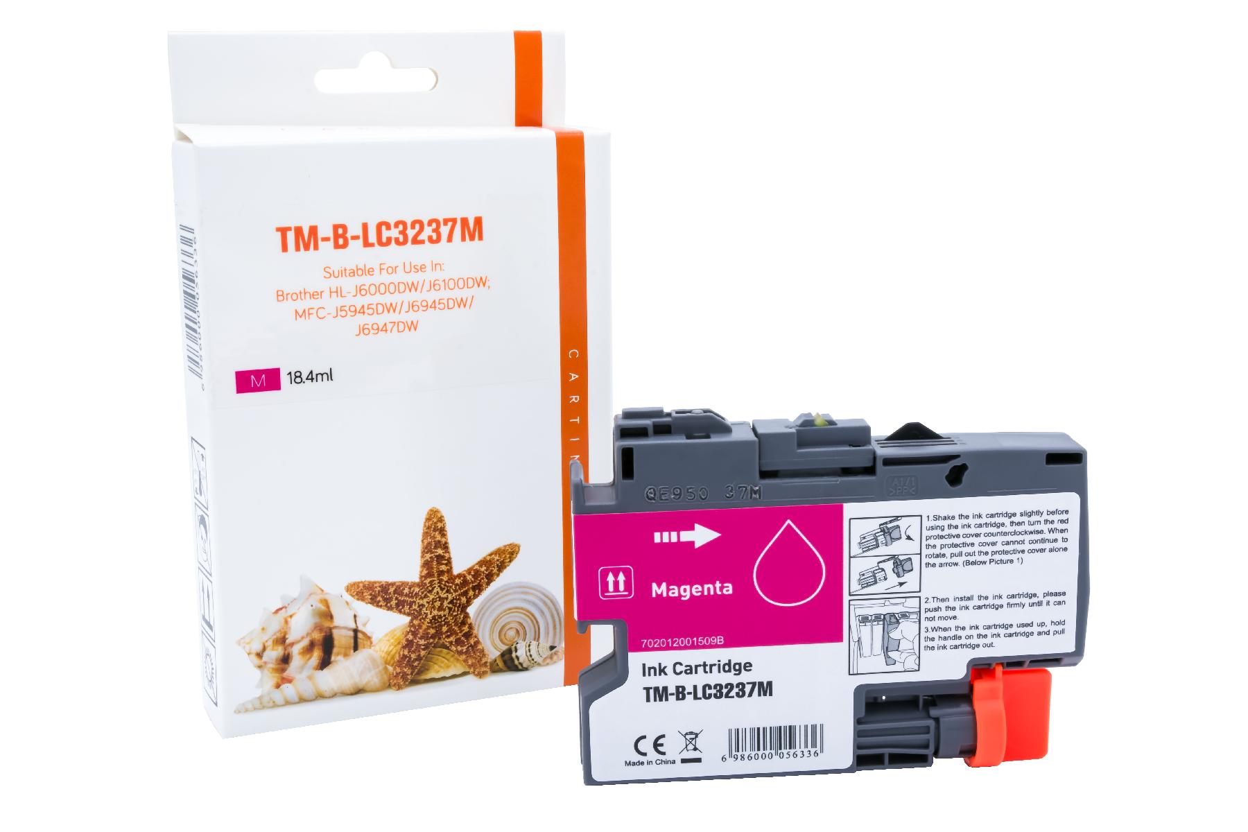 LC3237M alternativ Seestern Tinte magenta für Brother / LC3237M / 1.500 Seiten