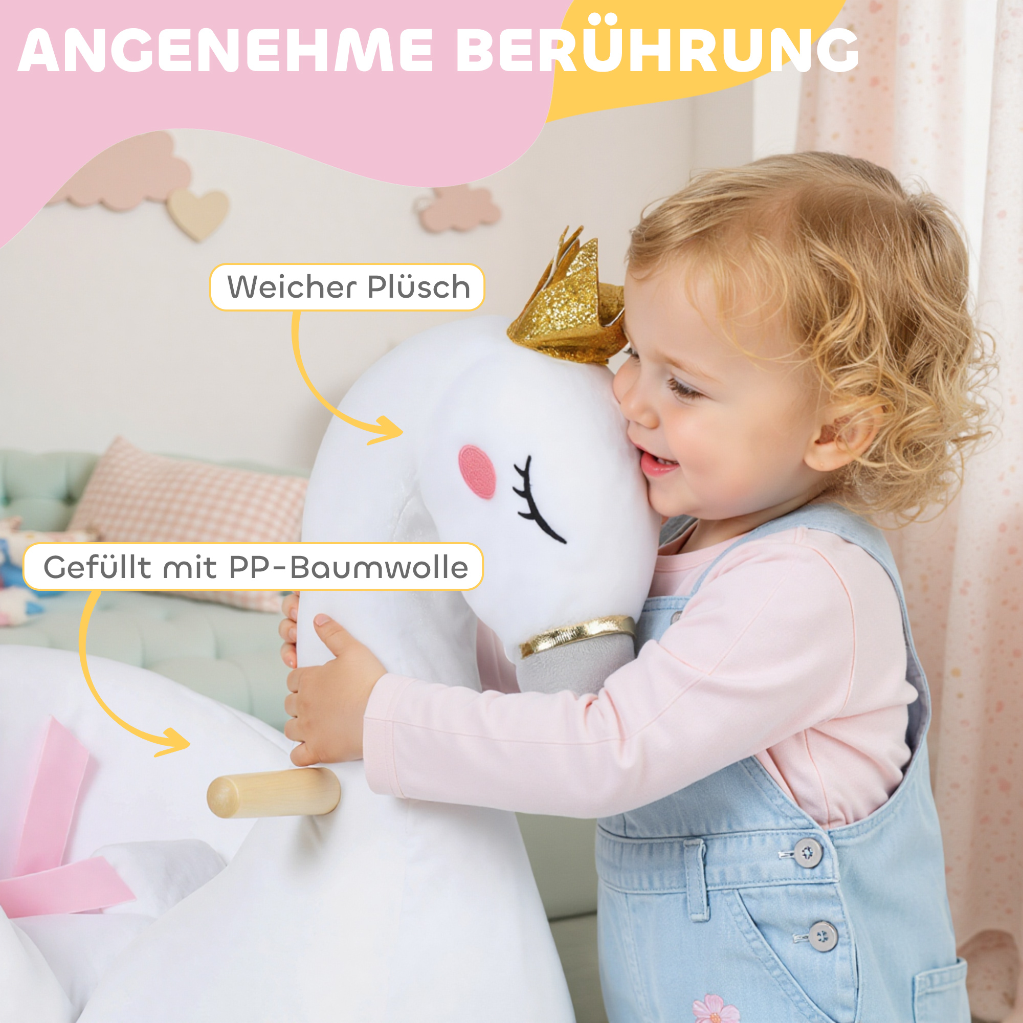 aiyaplay-schaukeltier-schwan-schaukel-mit-schlaflied-weicher-fullung-holzrahmen-fur-kinder-1-5-3-jahre-65x40x68-cm-weiss~22J5L899A4001