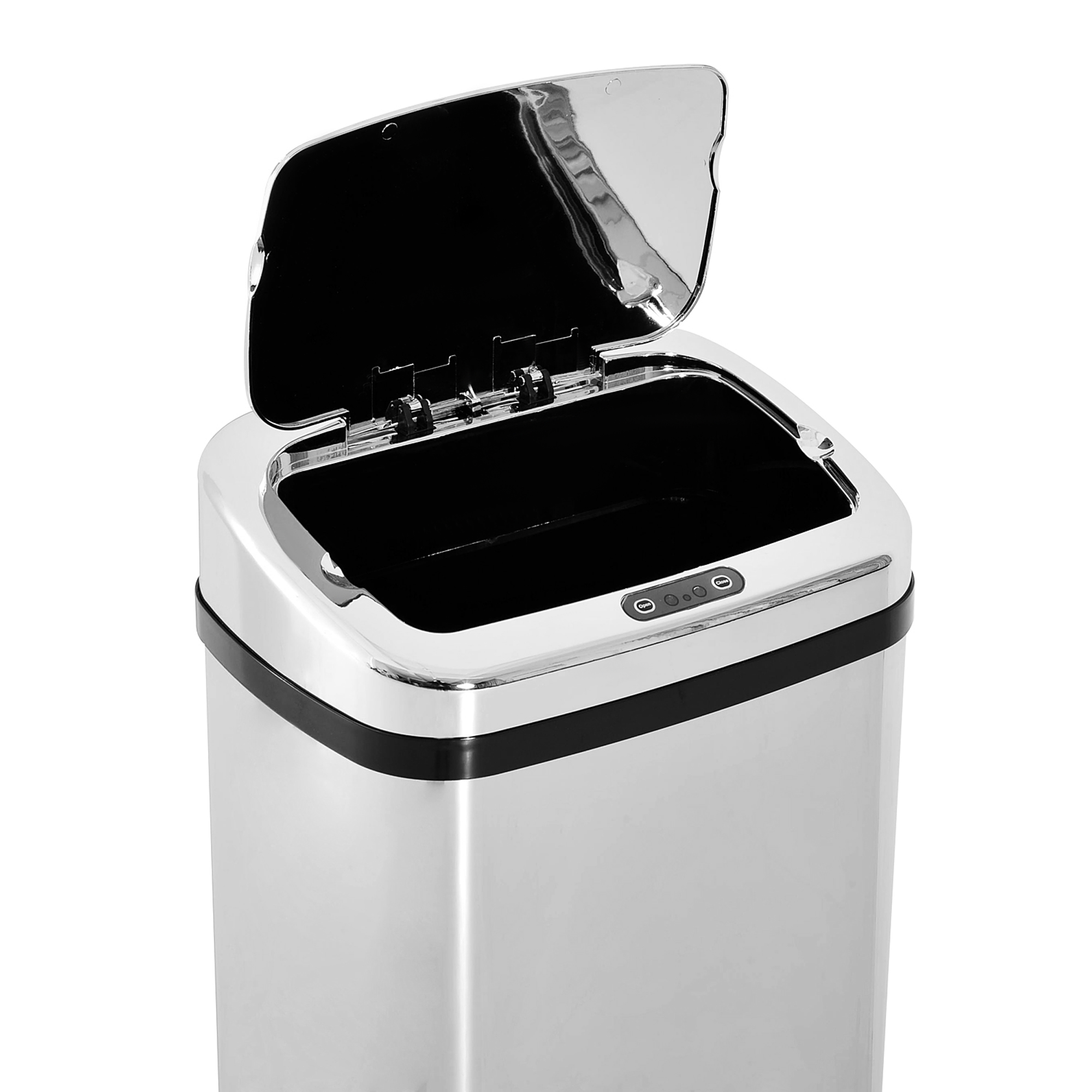 Sensor Mülleimer 50L Automatik Mülleimer mit Bewegungssensor, Wasserdichter Abfalleimer für Büro, Schlafzimmer, Küchen Edelstahl Silber