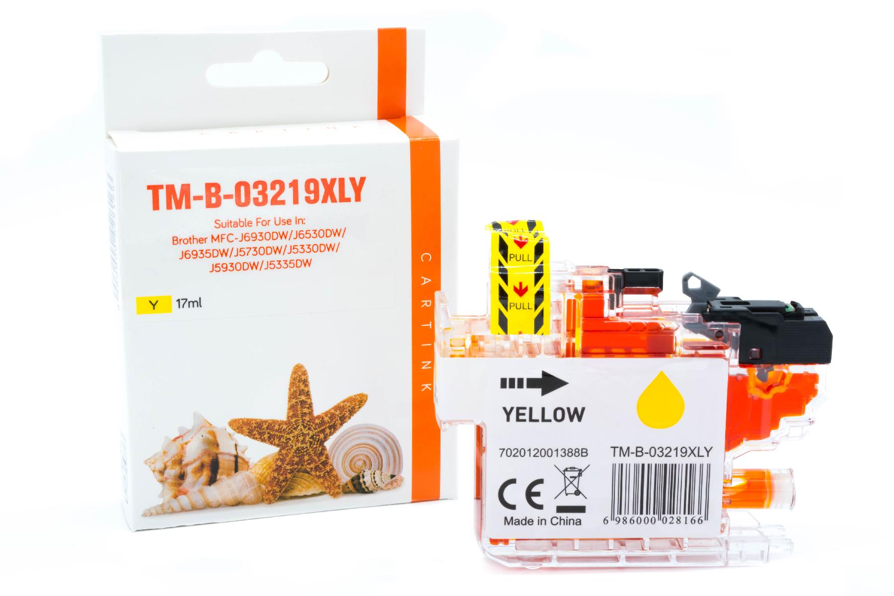 LC3219Y alternativ Seestern Tinte gelb für Brother / LC3219Y / 17ml