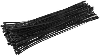 Kabelbinder 370mm x 4,8mm, schwarz, 100er Pack, hohe Zugkraft, UV fest