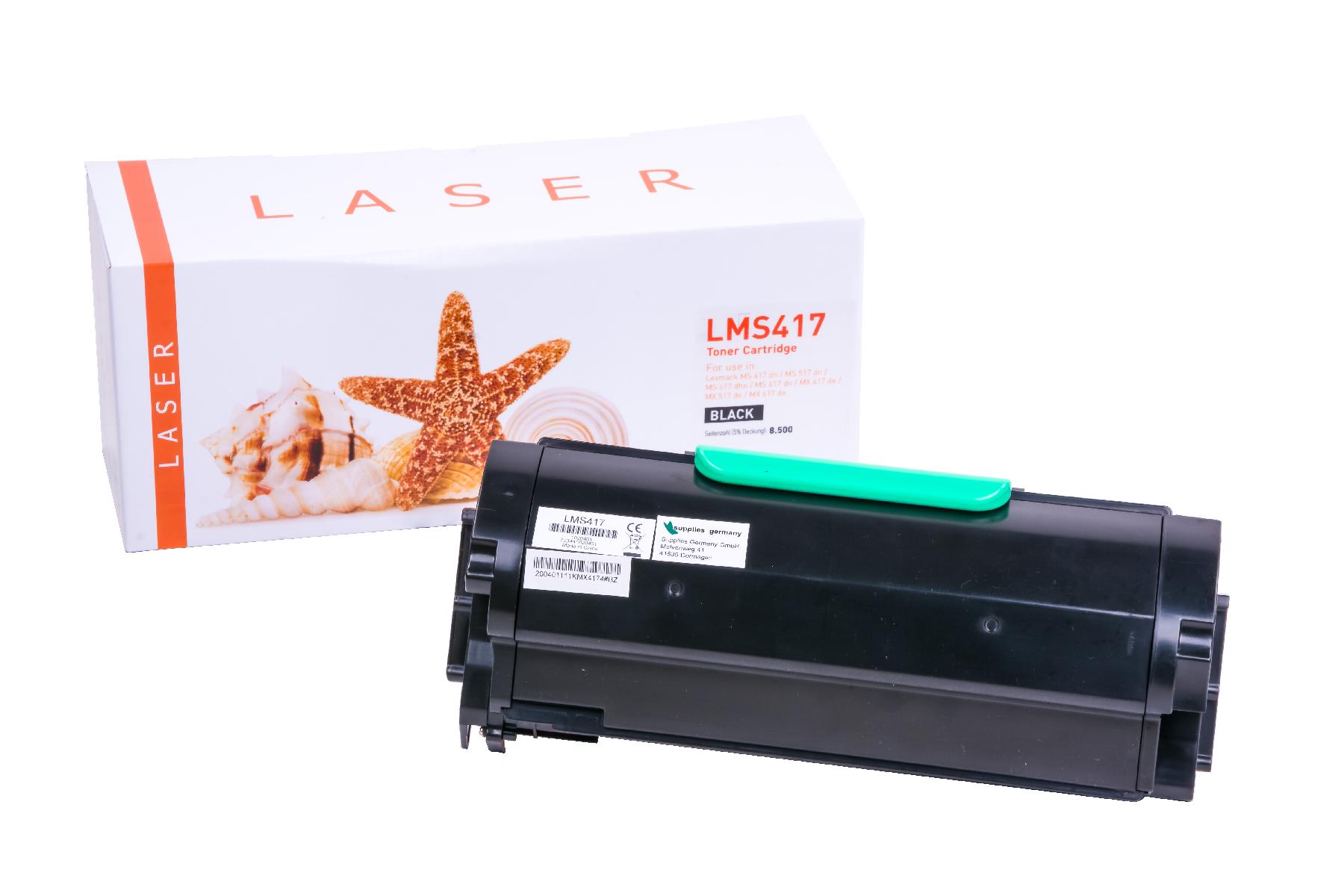 MS417 alternativ Toner schwarz für Lexmark / 51B2H00 / 8.500 Seiten