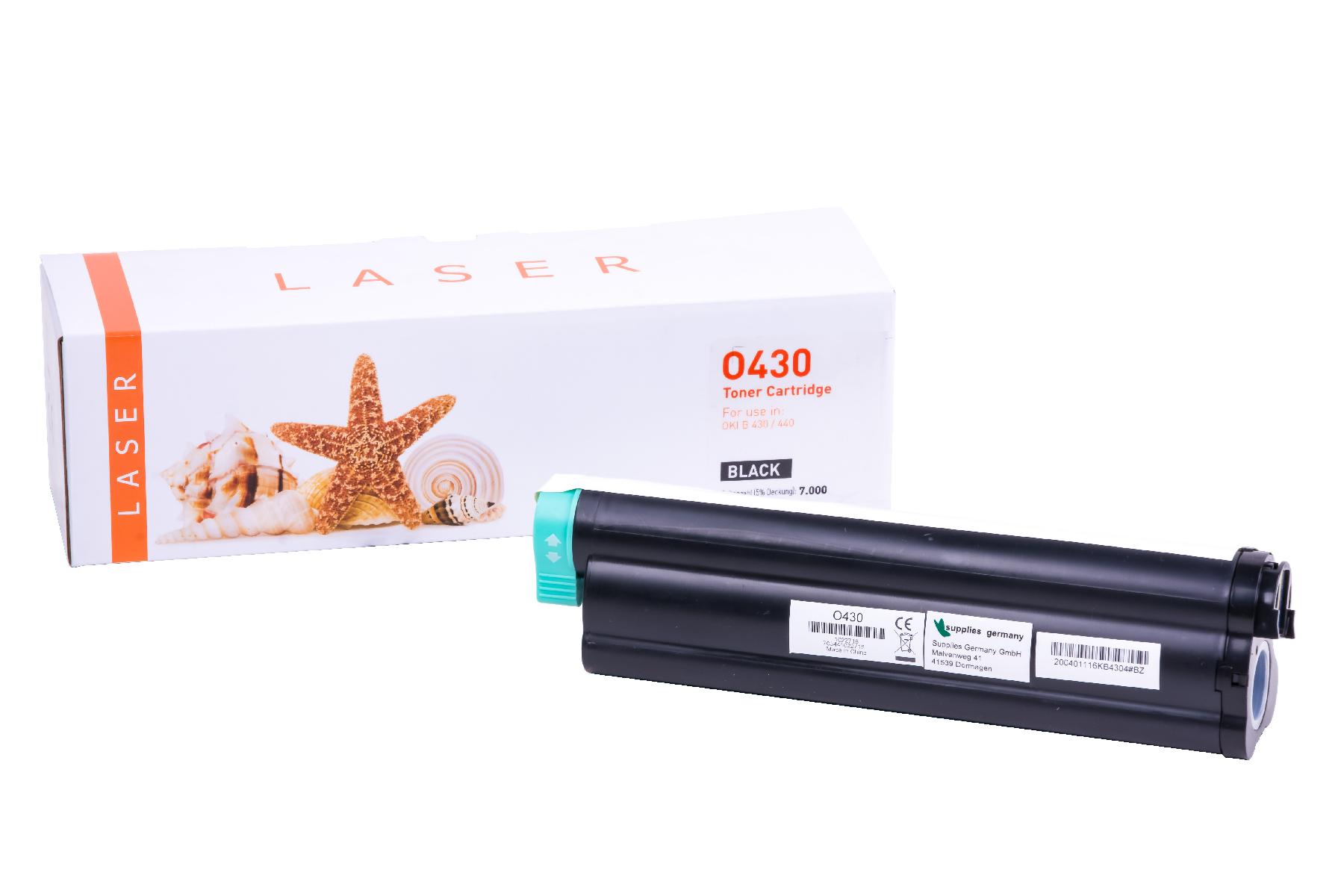 B430 alternativ Toner schwarz für OKI / 43979102 / 7.000 Seiten