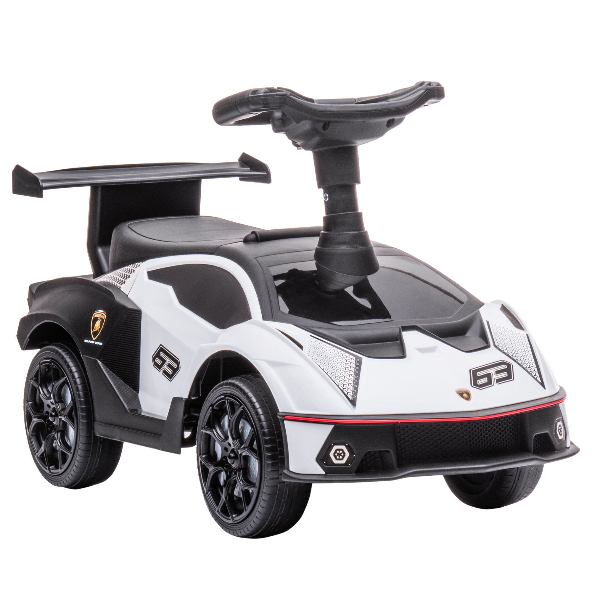 Rutscher Lamborghini-lizenziert, Rutscherauto mit Soundeffekten, Kippschutz, 67 cm x 28 x 38 cm