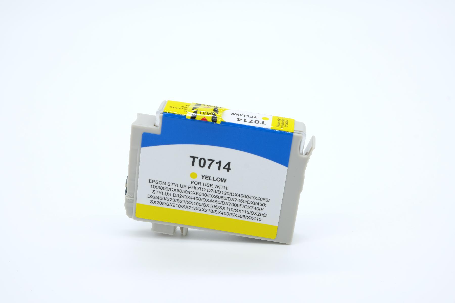 T0714 alternativ Tinte gelb für Epson / C13T07144010 / 13ml