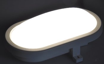 LED Oval-Armatur "FRL-O 12" IP44, Feuchtraum-Leuchte, 13W, 965lm, 4000K