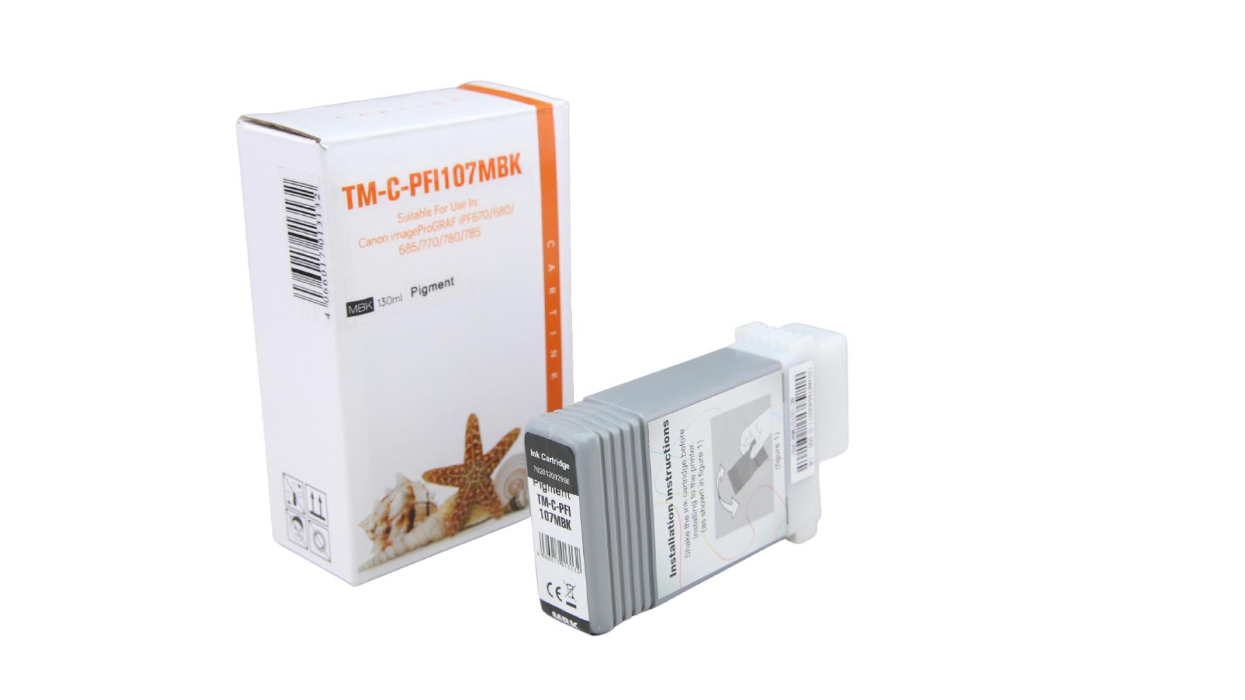 PFI107Mschwarz Refill Tinte Matt schwarz für Canon / 6704B001 / 130ml