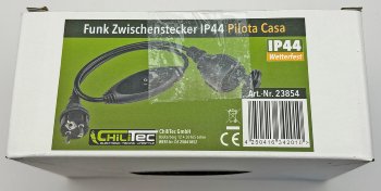 Funk-Steckdose für "Pilota Casa" IP44 / Zwischenstecker 230V, 1000Watt