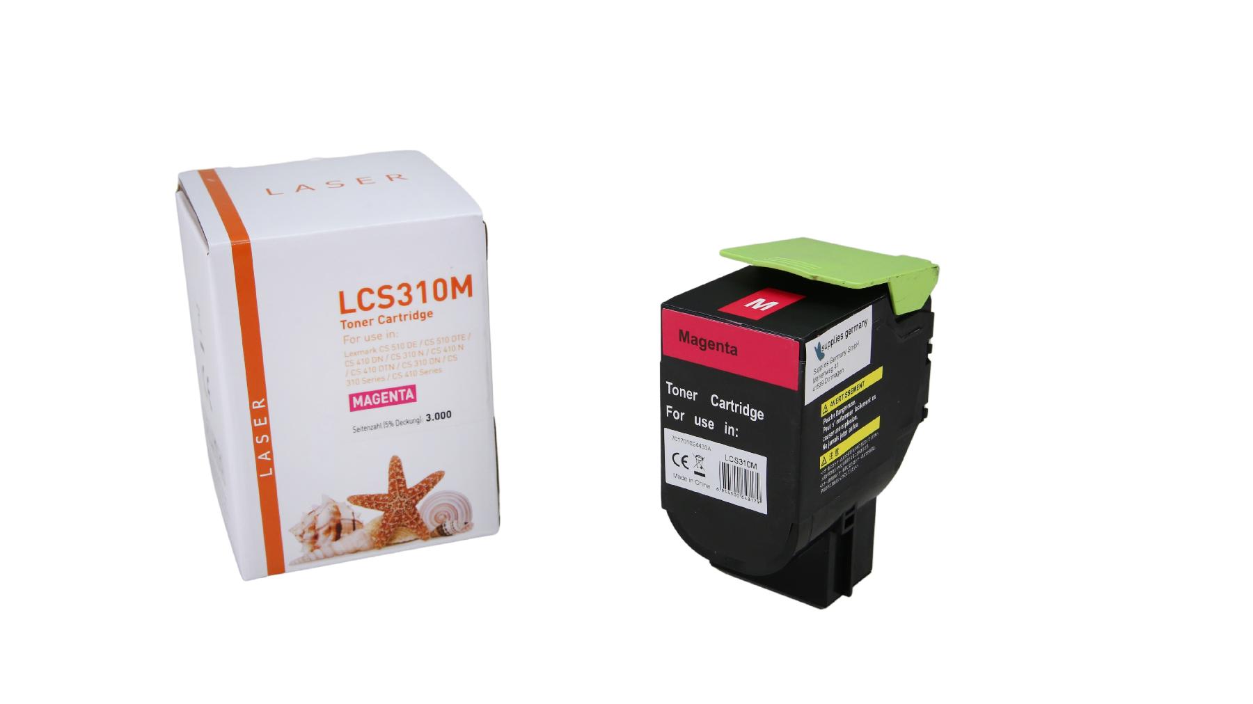 CS310M alternativ Toner magenta Lexmark / 70C2HM0 / 3.000 Seiten CS310M alternativ Toner magenta Lexmark / 70C2HM0 / 3.000 Seiten