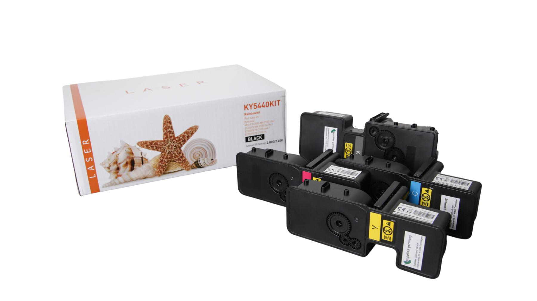 TK5440KIT alternativ Toner Rainbowkit für Kyoce / TK5440 / BK2.800 / CMY2.400 Seiten