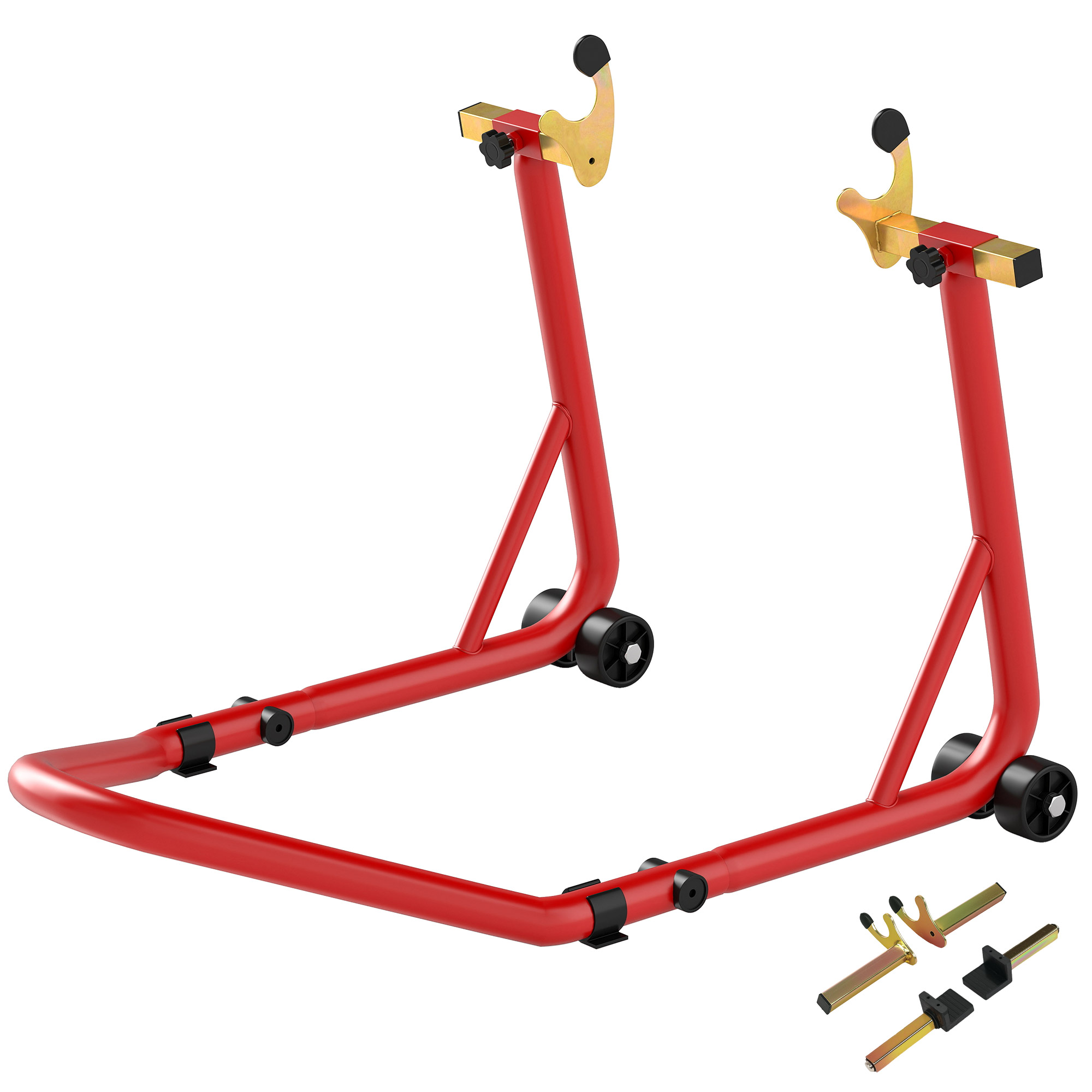 Motorradständer vorne/hinten Montageständer Motorradheber bis 544 kg Stahl Rot