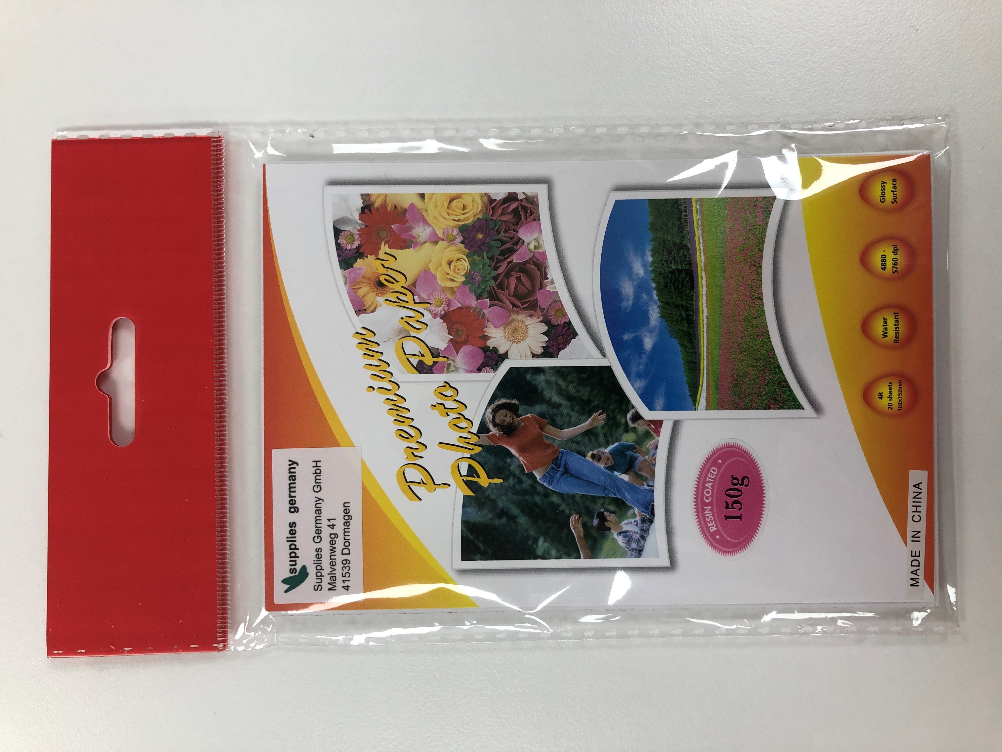 Fotopapier, 10x15cm, 150g/qm, einseitg, 20 Blatt Fotopapier, 10x15cm, 150g/qm, einseitg, 20 Blatt