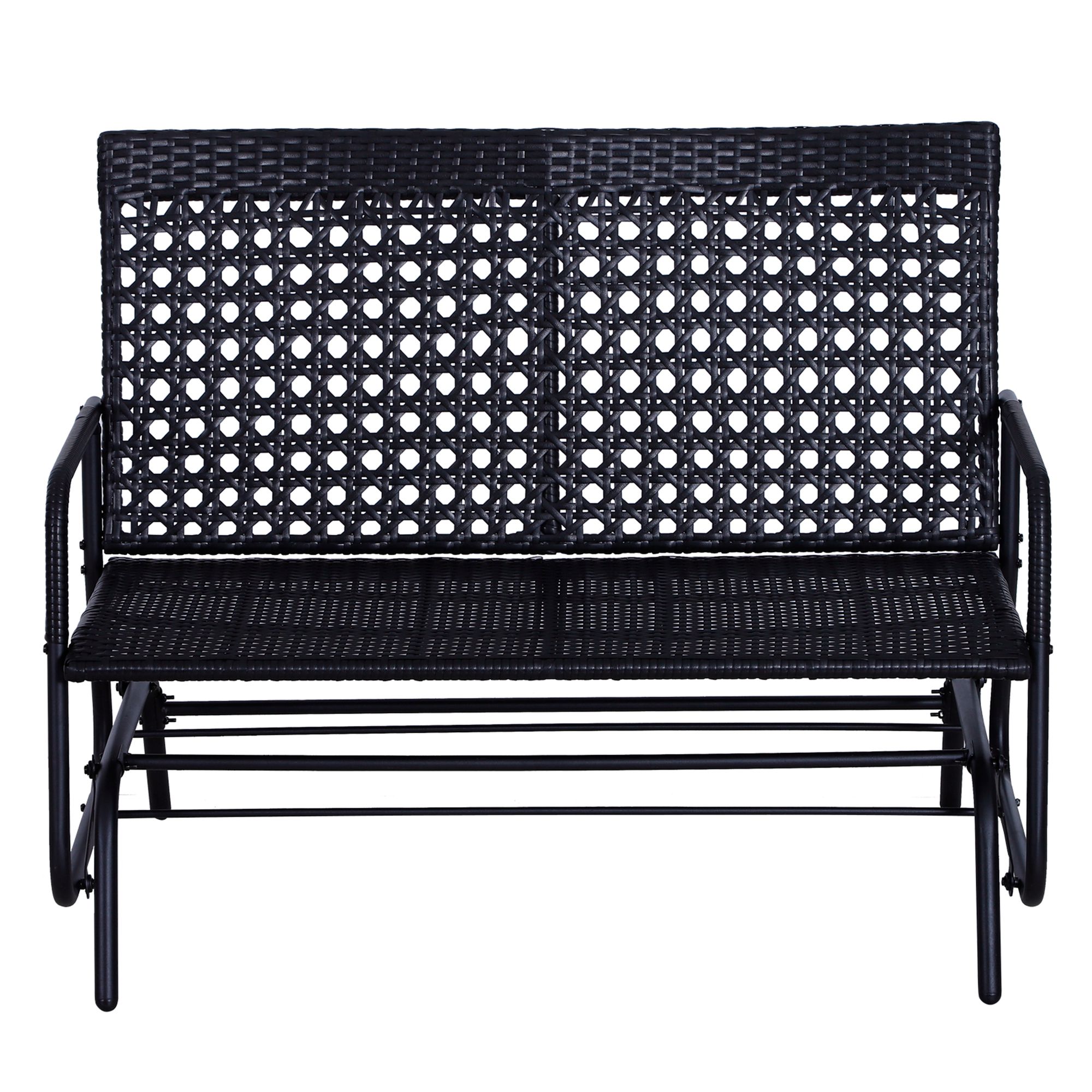 Schaukelbank Gartenschaukel Gartenbank Sitzbank Schaukel 2-Sitzer Polyrattan