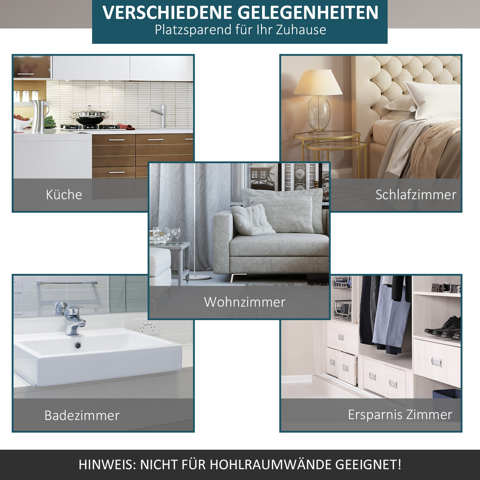 Gleitschienen-Bausatz für Schiebetür, inkl, Schienen, Rollen, Bodenstopper, 183 cm, bis 100 kg belastbar, Dunkelbraun