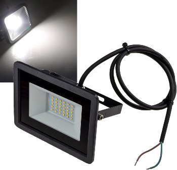 LED-Fluter SlimLine 30W, 12-24V= - IP65, 2721 Lumen, 4000K, neutralweiß LED-Fluter SlimLine 30W, 12-24V= - IP65, 2721 Lumen, 4000K, neutralweiß