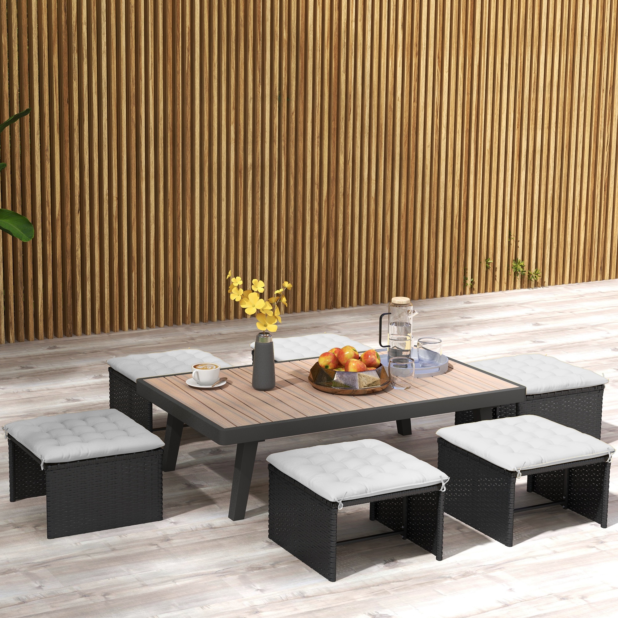 Gartenstuhauflage Sitzpolster Gartenpolster, mit Steppung, 40 x 40 x 4 cm, Hellgrau