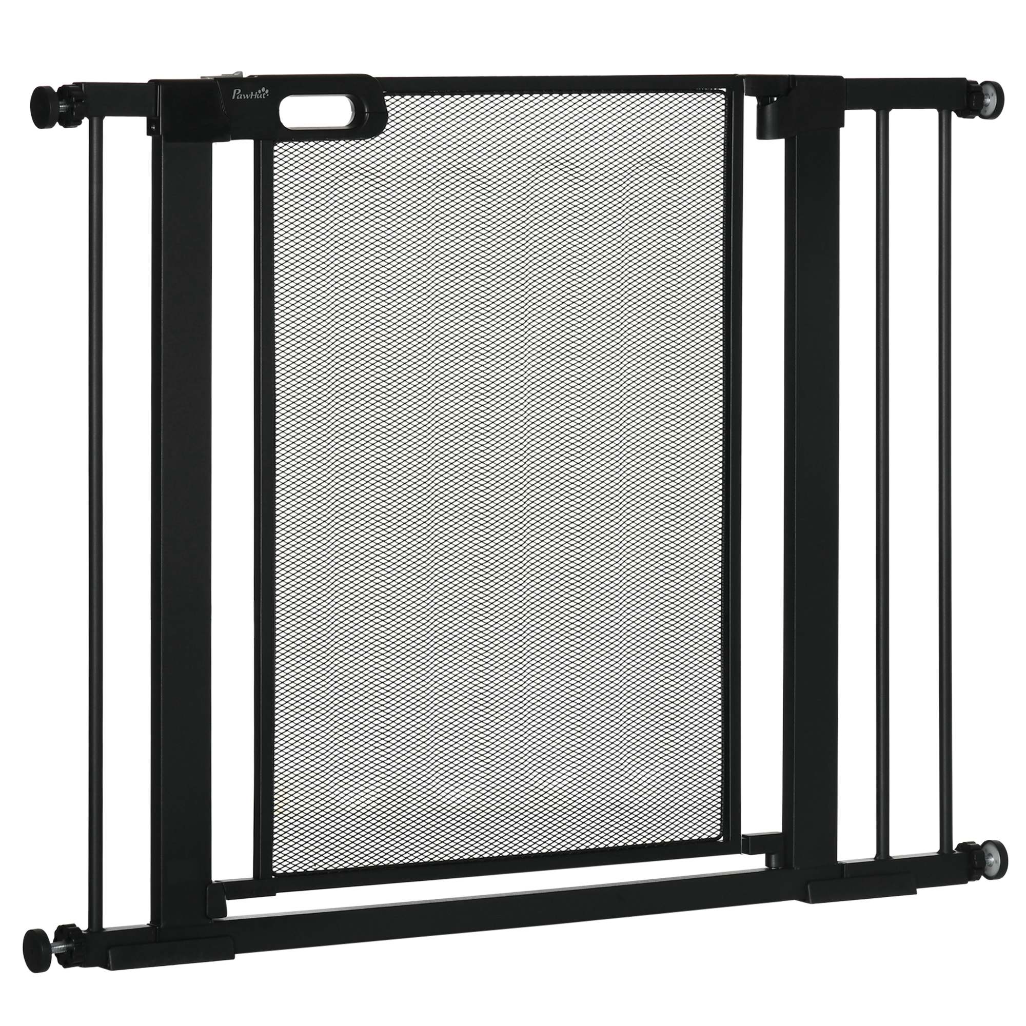 Treppenschutzgitter Haustiergitter Hundeschutzgitter, verstellbar von 75 cm - 103 cm, Schwarz