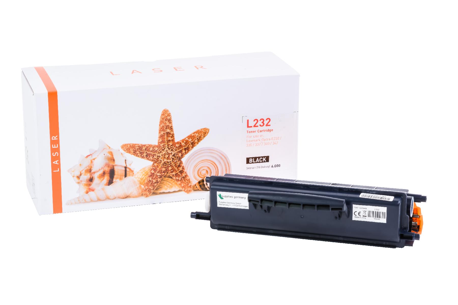 232 alternativ Toner schwarz für Lexmark  / 24016SE / 6.000 Seiten