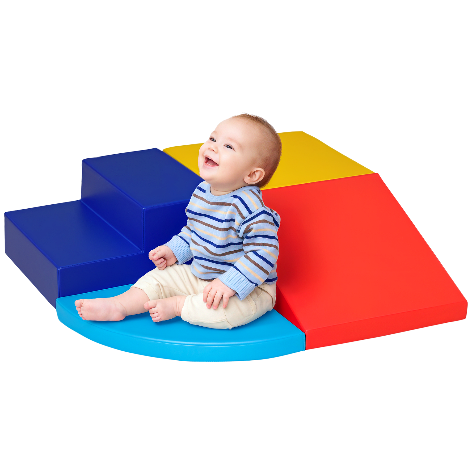 4 TLG. Schaumstoff Bausteine Kinder Softbausteine klettern Bauklötze Weiche Riesenbausteine Bauspielzeug Grossbausteine Schaumstoffblöcke Spielbausteine für Baby & Kleinkinder Mehrfarbig
