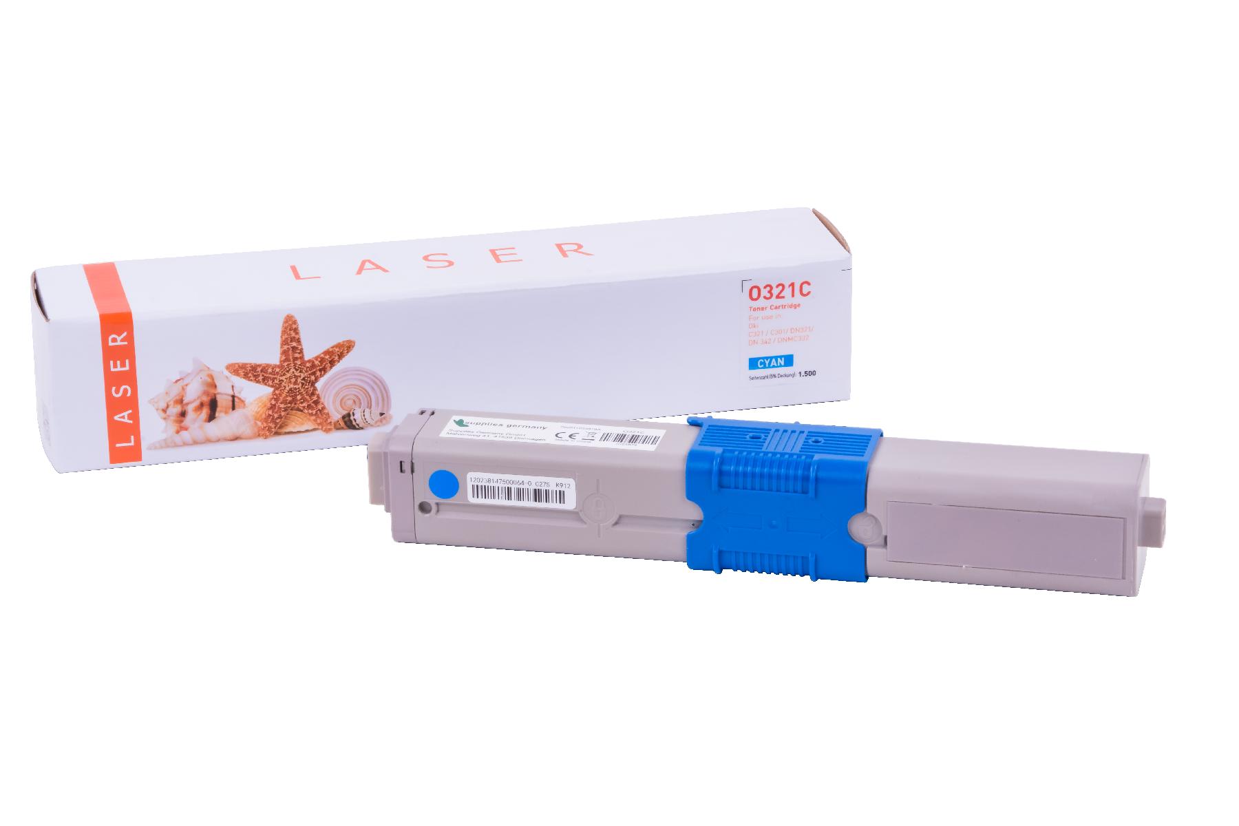 C321C alternativ Toner cyan für OKI / 44973535 / 1.500 Seiten