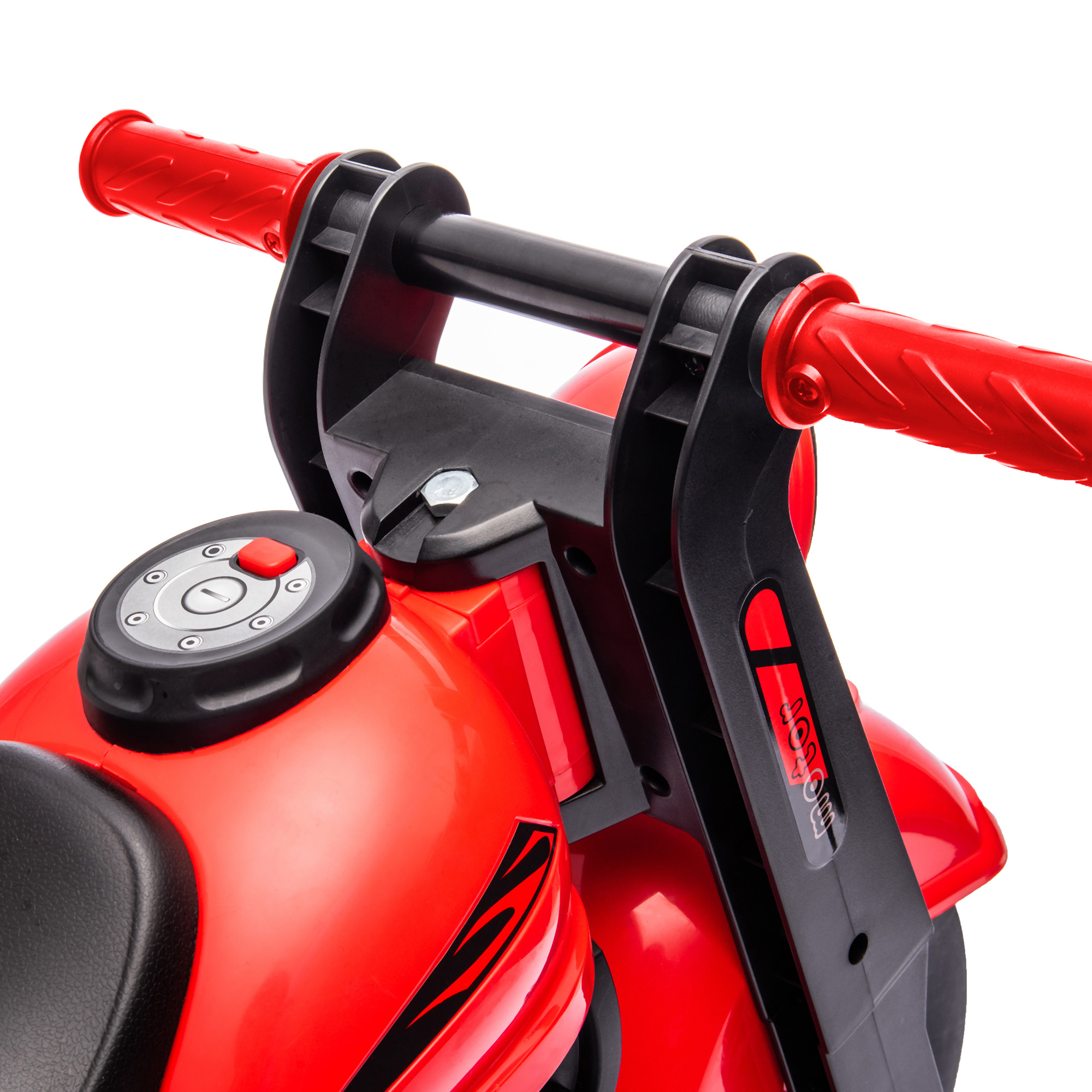 Rutschauto, Motorrad-Design, Musik und Seifenblasen, für 2-5 Jahre, Rot