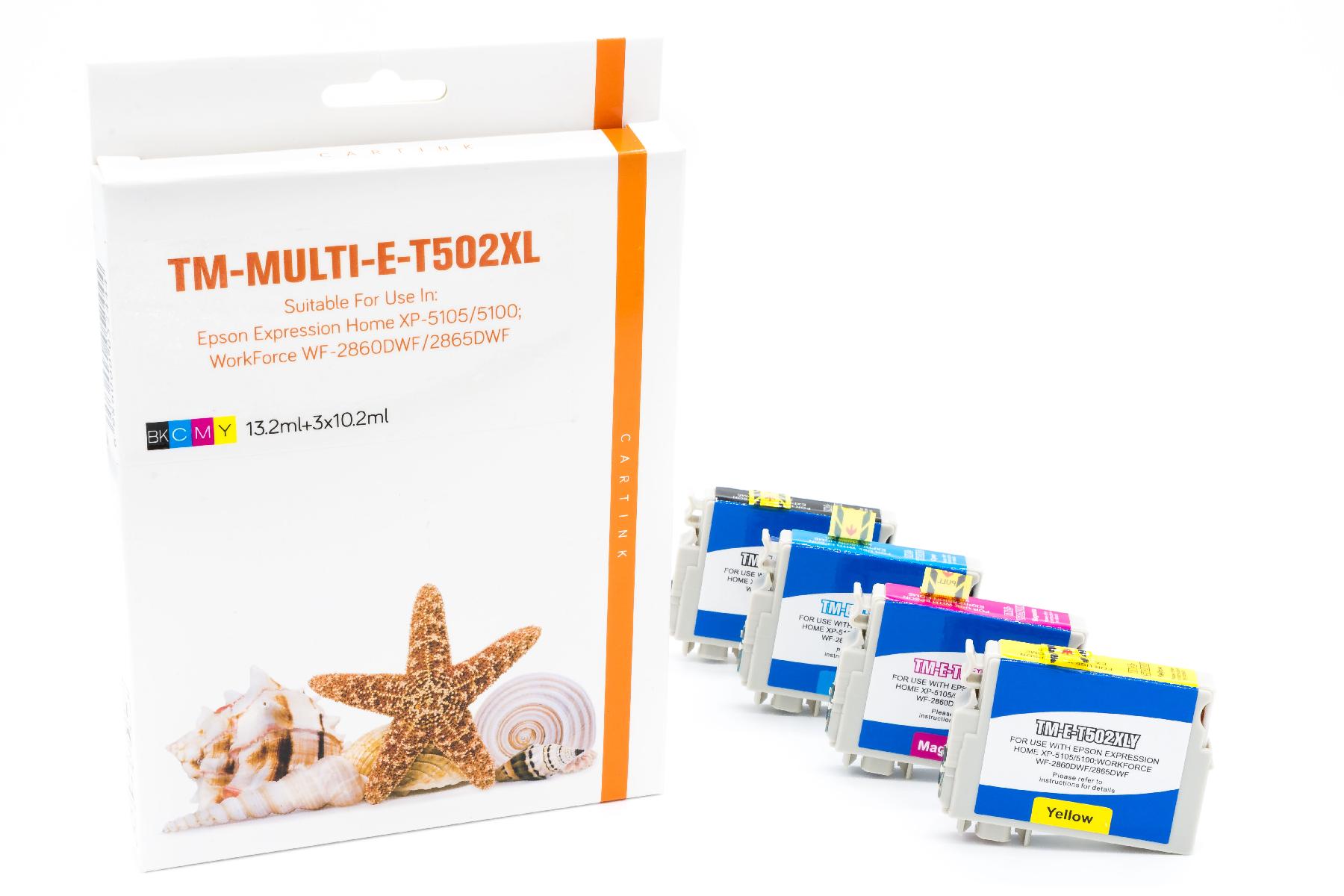 Multipack T502XL alternativ Tinte / C13T02W64010 / BK13,2ml / CMY10,2ml Multipack T502XL alternativ Tinte / C13T02W64010 / BK13,2ml / CMY10,2ml