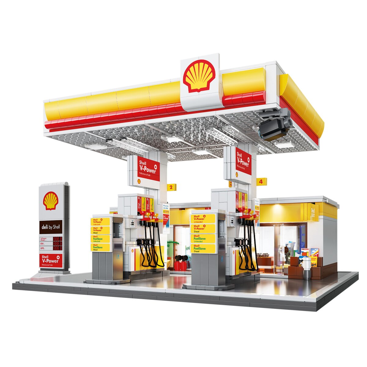 CaDA Set C66026W Shell Tankstelle mit Shop und Waschanlage Bricks CaDA Set C66026W Shell Tankstelle mit Shop und Waschanlage Bricks