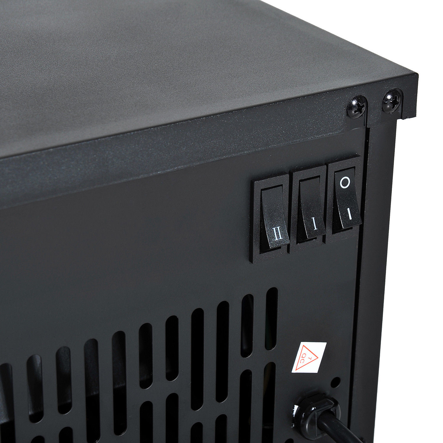 Elektrokamin Elektrischer Kamin Kaminofen Standkamin mit Flammeneffekt 600/1200W, Metall, Schwarz, 34x17x31 cm