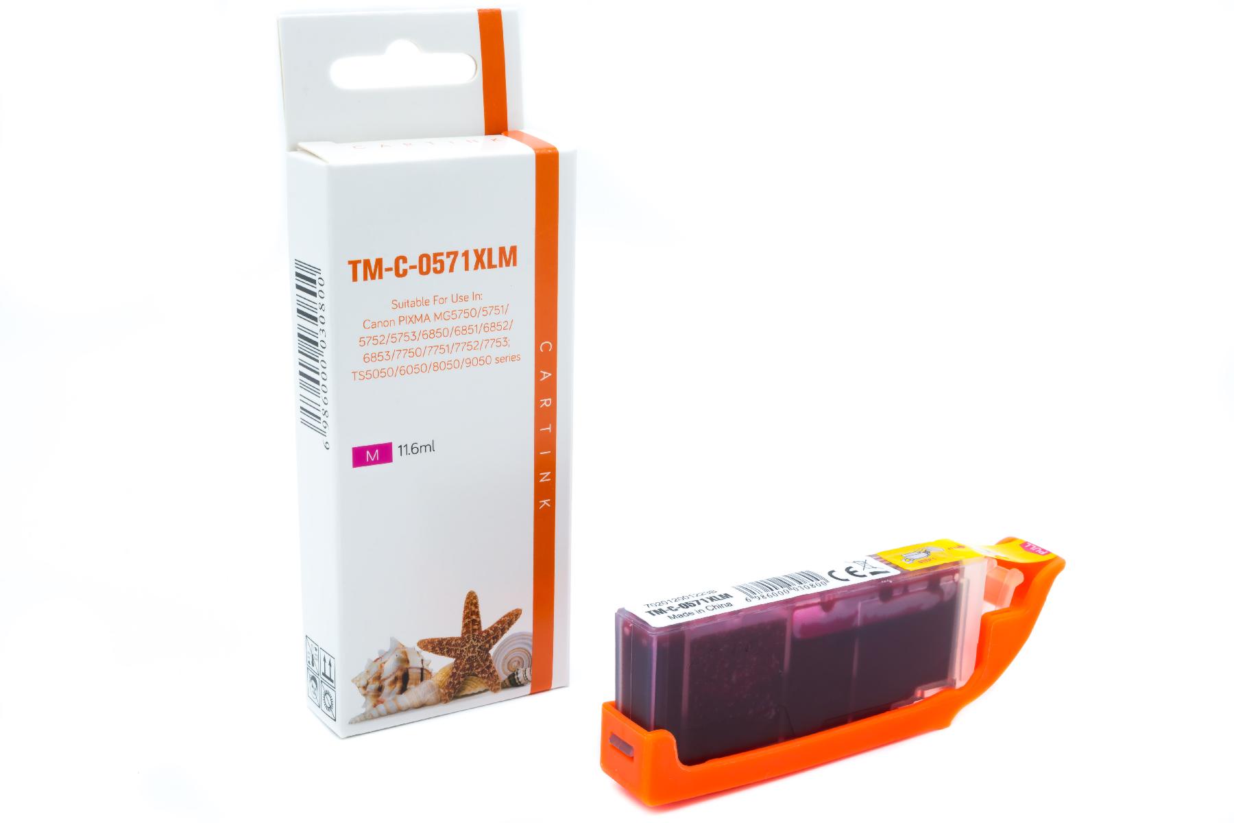 CLI571M alternativ Seestern Tinte Magenta f / 0387C001 / 11,6ml / mit Chip