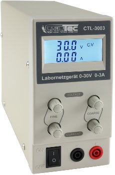regelbares Labornetzgerät "CTL-3003", beleuchtete LCD Anzeige, 0-30V, 0-3A