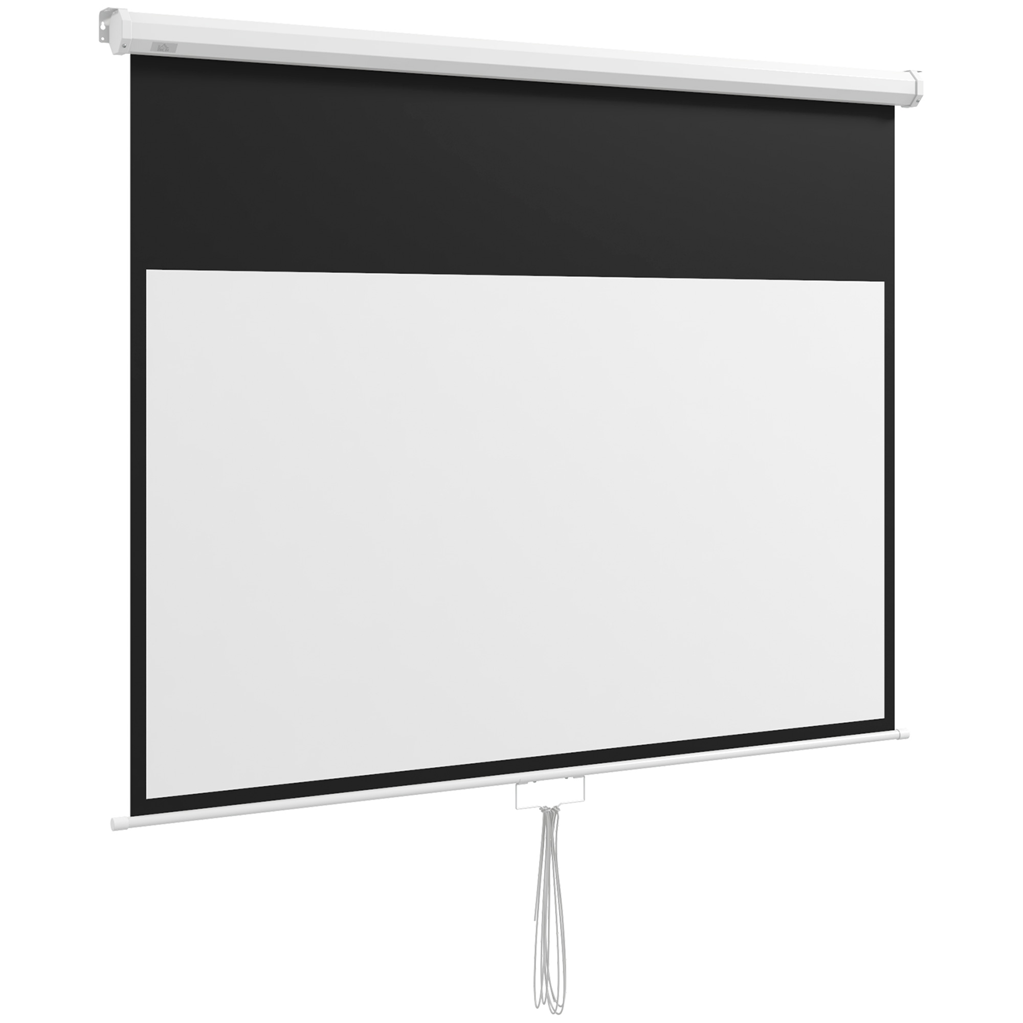 Beamer-Leinwand, inkl, Ständer, Wand- oder Deckenmontage, 16:9 Seitenverhältnis, 172x96 cm, Weiß