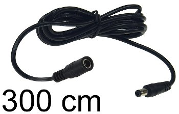 Verlängerungskabel für Netzteile 3m / 5,5mm / 2,1mm, Stecker / Buchse