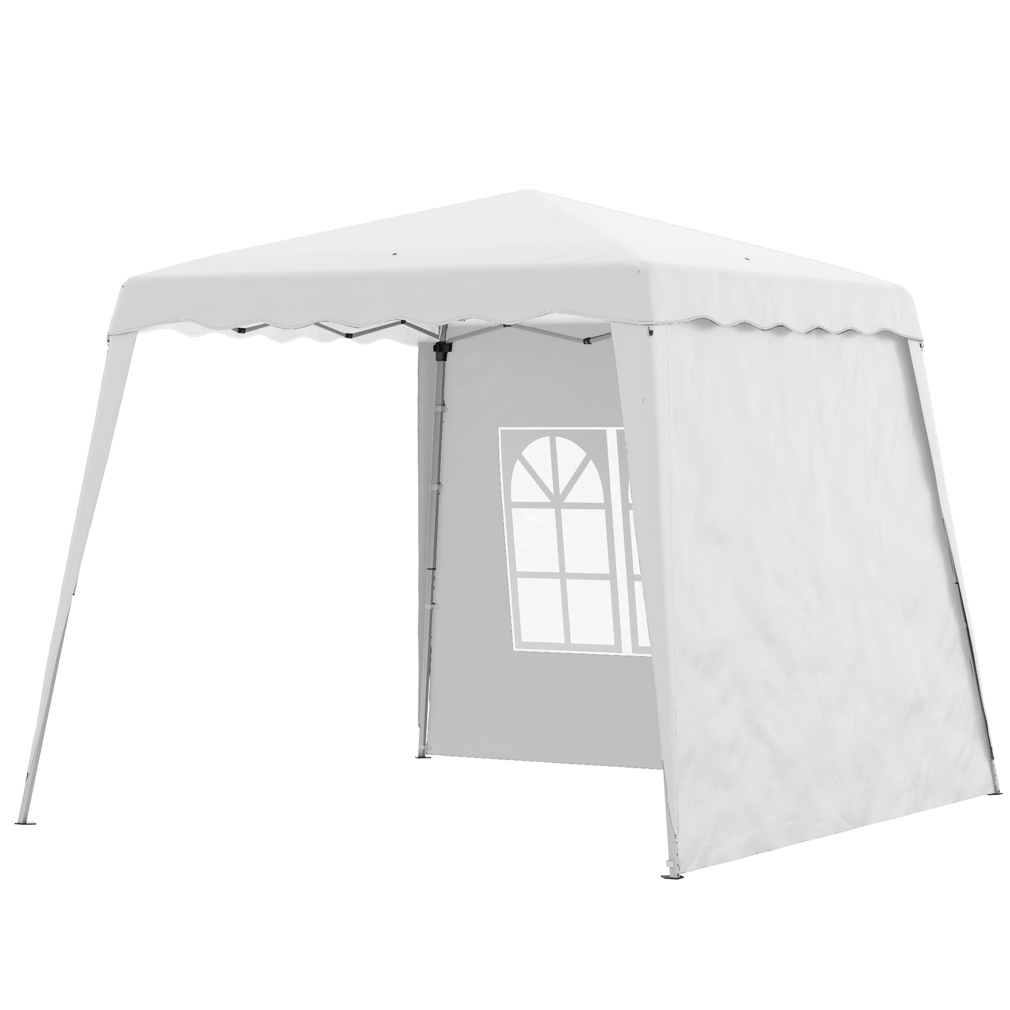 Pop Up Pavillion Faltpavillion, inkl, Fernstern, wetterbeständig, 240 x 240 x 250 cm, Weiß