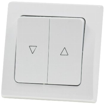 DELPHI Jalousien-Steuerung Hoch/Runter, Taster, inkl. Rahmen, UP, weiß