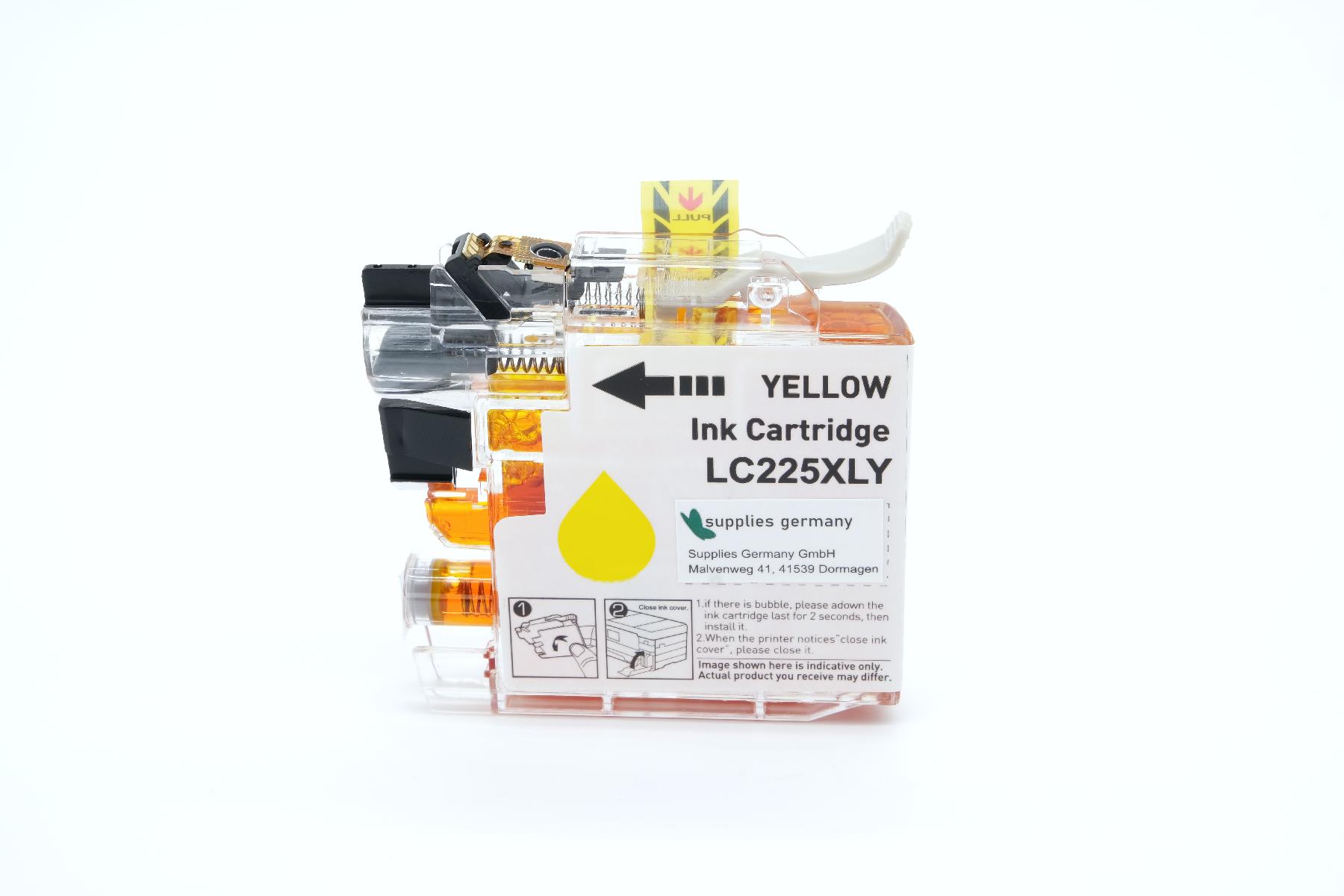 LC225XLY alternativ Tinte yellow für Brother / LC225XLY / 11ml